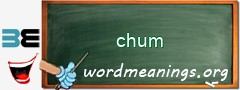 WordMeaning blackboard for chum